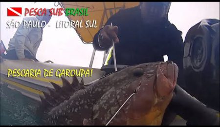 RICHOTE - PESCA SUBMARINA - LITORAL SUL DE S&Atilde;O PAULO - 11/10/2014 - GAROUPAS